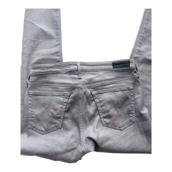 AG Adriano Goldschmied Women's Gray Skinny Lamb Leather Denim Jeans Size 26 - Picture 5 of 13